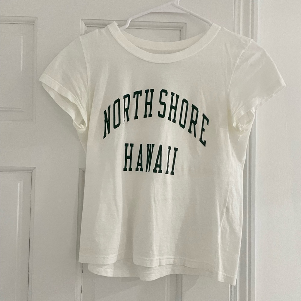 Brandy Melville White North Shore Hawaii Top
